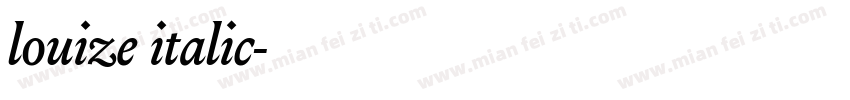 louize italic字体转换